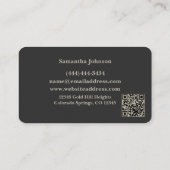 Classy Gold Key & Oxford Real Estate QR Code 名刺 (裏面)