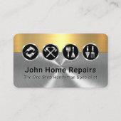 Classy Gold Silver Layers With Gold Tools 名刺 (正面)