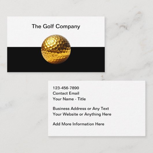 Classy Golf Theme Business Cards 名刺 (正面/裏面)