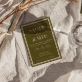 Classy Grassland Fancy Retro All In One Wedding 招待状