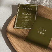 Classy Grassland Old Money Luxury Retro Wedding 招待状