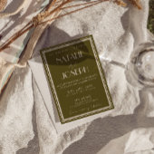 Classy Grassland Old Money Luxury Retro Wedding 招待状