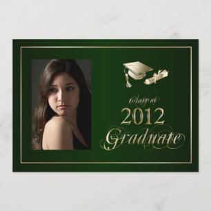 Classy Green and Data 2012大学院フォト招待状 招待状