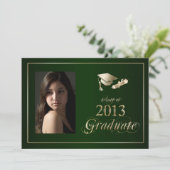 Classy Green and Data 2013大学院フォト招待状 招待状 (スタンド正面)