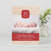 Classy Holiday Birth Announcement Photo card シーズンカード (スタンド正面)