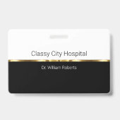 Classy HospitalのスタッフID名 バッジ (裏面)