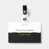 Classy HospitalのスタッフID名 バッジ (正面 (クリップ付))
