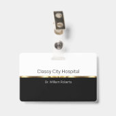 Classy HospitalのスタッフID名 バッジ (裏面 (クリップ付))