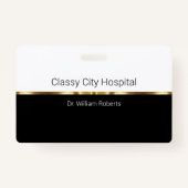 Classy HospitalのスタッフID名 バッジ (正面)