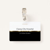 Classy HospitalのスタッフID名 バッジ (裏面クリップ)