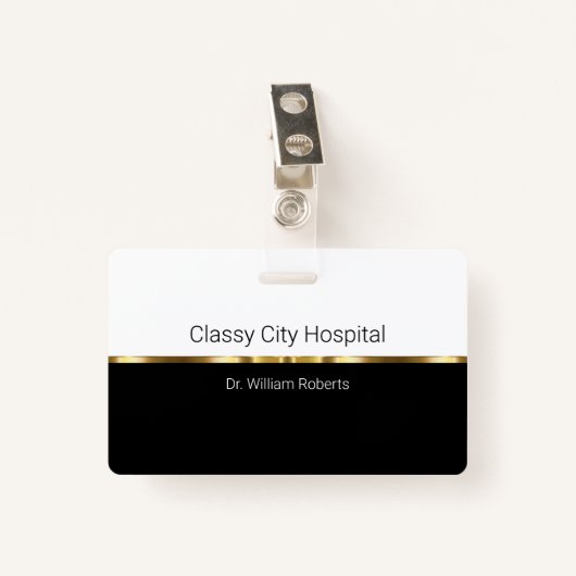 Classy HospitalのスタッフID名 バッジ (正面クリップ)