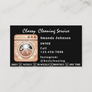 Classy House Cleaning Services Maid Laundy QRコード 名刺