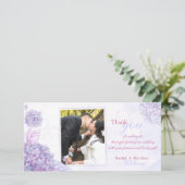 Classy Hydrangeas'結婚s Thank You Photo Card サンキューカード (スタンド正面)