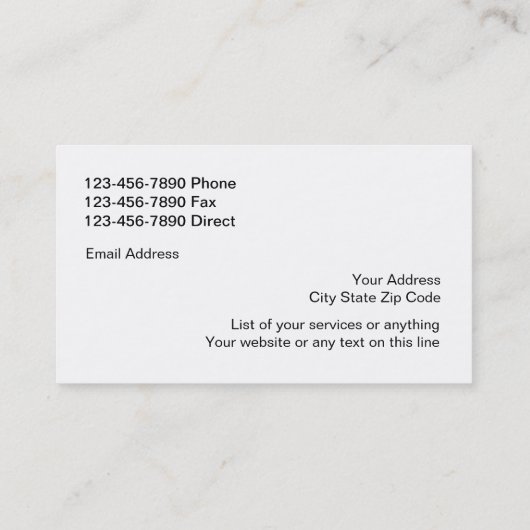 Classy Insurance Agent両面名刺 名刺 (裏面)