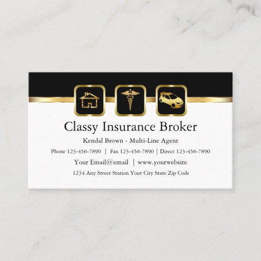 Classy Insurance Broker名刺 名刺 (正面)