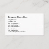 Classy Insurance Broker名刺 名刺 (裏面)