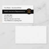 Classy Insurance Broker Business Card Design 名刺 (正面/裏面)