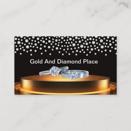 Classy Jewelry Theme Bling Business Cards 名刺 (正面)