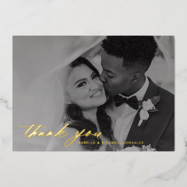 Classy Krightnessの結婚写真ありがとうござ実在う 箔招待状