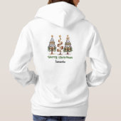 Classy Leopard Christmas Trees gift for her hoodie パーカ (裏面)