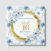 Classy Light Blue Sweet Sixteen Guest Memory Album ゲストブック (正面)