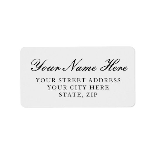 Classy Light Silver Return Address Labels ラベル (正面)
