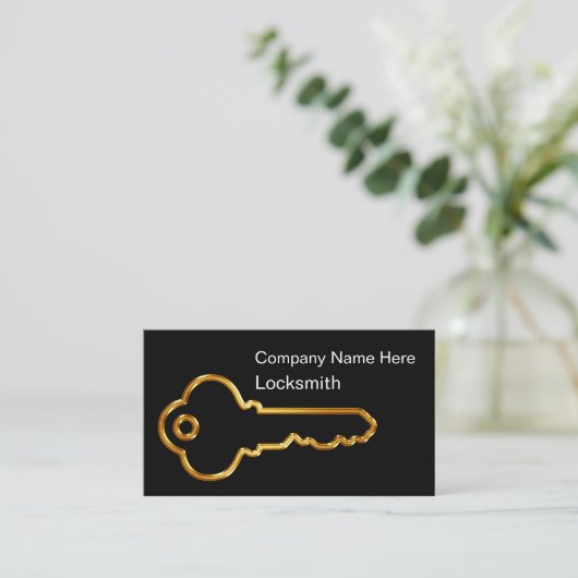 Classy Locksmith Modern Business Cards 名刺 (スタンド正面)