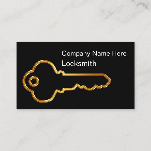 Classy Locksmith Modern Business Cards 名刺 (正面)