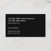 Classy Locksmith New(新モダン規) 名刺 (裏面)