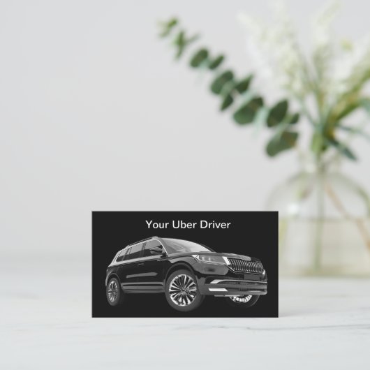 Classy Luxury Uber Driver Business Cards 名刺 (スタンド正面)