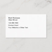 Classy Luxury Uber Driver Business Cards 名刺 (裏面)