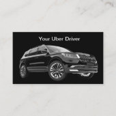 Classy Luxury Uber Driver Business Cards 名刺 (正面)