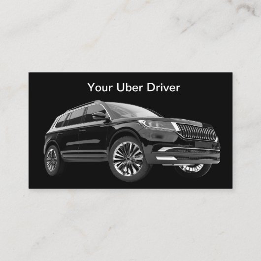 Classy Luxury Uber Driver Business Cards 名刺 (正面)