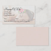 Classy Massage Therapist Appointment Business Card 予約カード (正面/裏面)