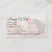 Classy Massage Therapist Appointment Business Card 予約カード (正面)