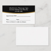 Classy Massage Therapist Spa Appointment Cards 予約カード (正面/裏面)