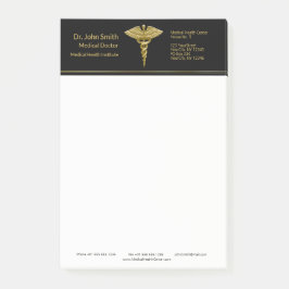 Classy Medical金ゴールドCadues Black Post-it®メモ ポストイット