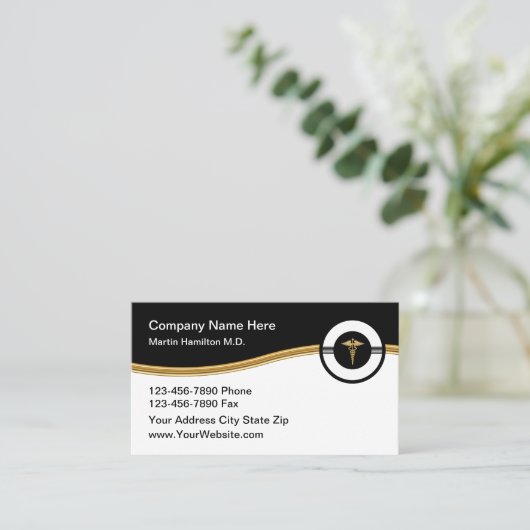 Classy Medical Doctor Office名刺 名刺 (スタンド正面)