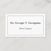 Classy & Minimal Plastic Surgeon Business Card 名刺 (正面)