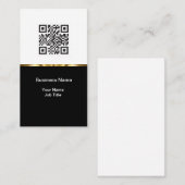 Classy Minimalist QRコードテンプレート名刺 名刺 (正面/裏面)