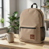 Classy Minimalist Sand Custom Backpack - Simple  プリントバックパック