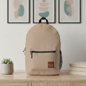 Classy Minimalist Sand Custom Backpack - Simple  プリントバックパック