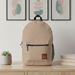 Classy Minimalist Sand Custom Backpack - Simple  プリントバックパック