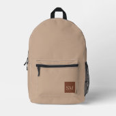Classy Minimalist Sand Custom Backpack - Simple  プリントバックパック (正面)