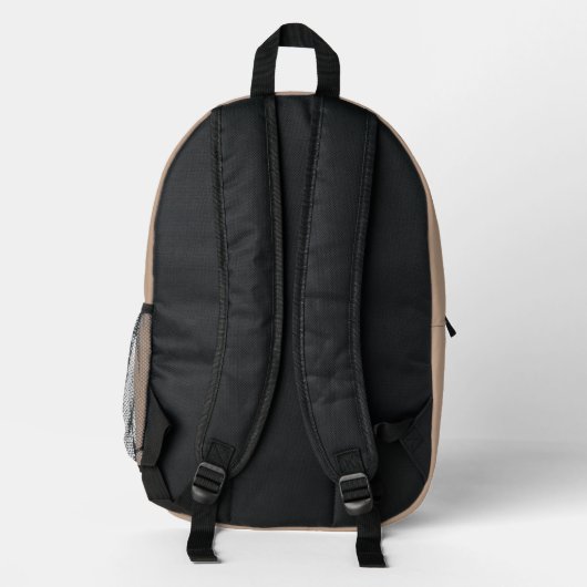 Classy Minimalist Sand Custom Backpack - Simple  プリントバックパック (裏面)