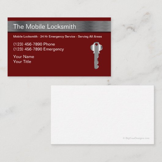 Classy Mobile Locksmith名刺 名刺 (正面/裏面)