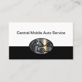 Classy Modern Auto Mechanic Roadside Assistance 名刺 (正面)