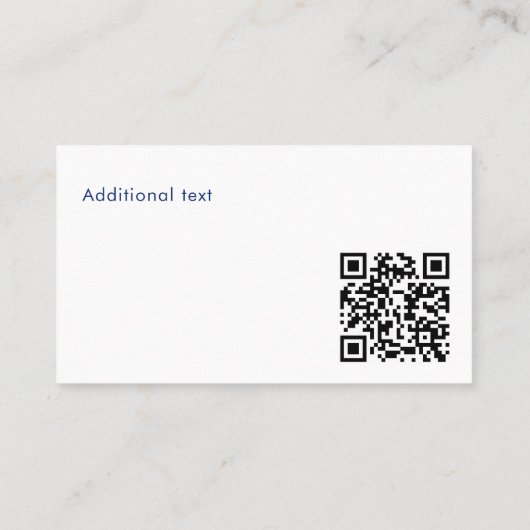 Classy Modern Custom Photo QR Code Blue Gradient 名刺 (裏面)