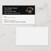 Classy Modern Dentist Office Appointment Cards  予約カード (正面/裏面)