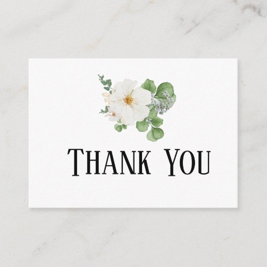 Classy modern minimalist Floral Enclosure Card エンクロージャーカード (正面)